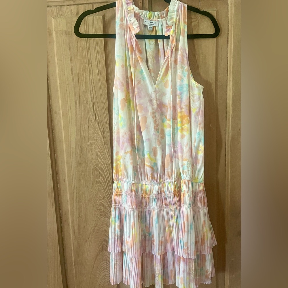 Super cute! Current Air Cara Jacquard Pleated Mini Dress